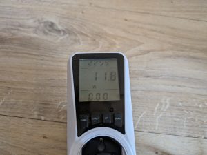 Stromverbrauch des Pro Breeze Mini Heizlüfters in der Kaltluftstufe