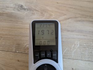 Stromverbrauch des Pro Breeze Mini Heizlüfters in der dritten Heizstufe