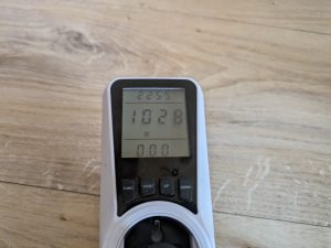 Stromverbrauch des Pro Breeze Mini Heizlüfters in der ersten Heizstufe