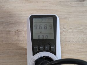 Stromverbrauch des Rowenta SO2320 Instant Comfort Compact Heizlüfters in der ersten Heizstufe