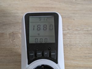 Stromverbrauch des Rowenta SO2320 Instant Comfort Compact Heizlüfters in der zweiten Heizstufe