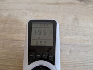 Stromverbrauch des TROTEC TFC 16 E Heizlüfters in der zweiten Heizstufe