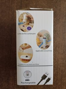 Uadme K02 Vakuumierer, Verpackung Seitenansicht