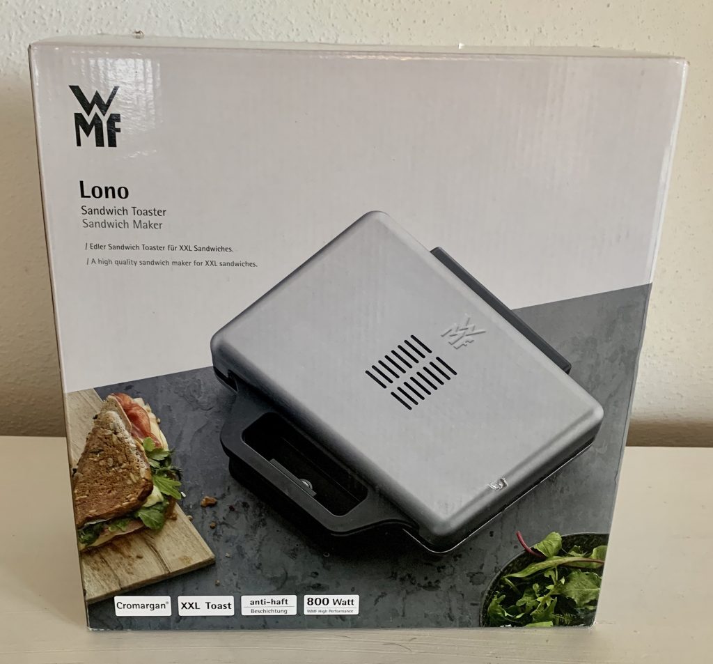 WMF Lono Sandwichmaker im Karton von vorne