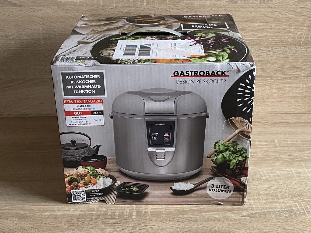 Gastroback 42507 Design Reiskocher Verpackung