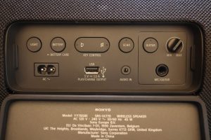 Sony ULT Field 7 Bluetooth-Lautsprecher Anschlüsse