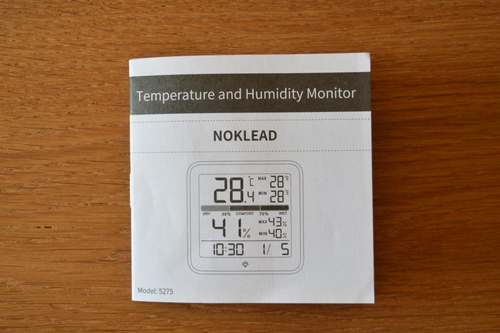 Noklead NK5275 Thermo-Hygrometer Verpackungsinhalt Bedienungsanleitung