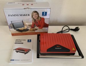Aigostar 300000HHH Kontaktgrill ausgepackt mit Zubehör