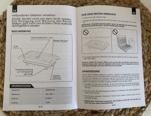 Aigostar 300000HHH Kontaktgrill geöffnete Bedienungsanleitung