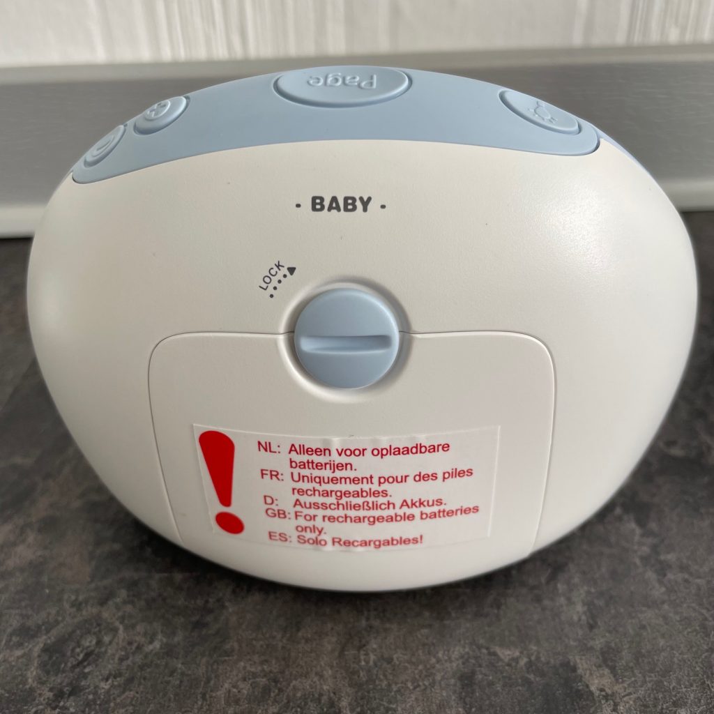 Alecto DBX-85 Eco Babyphone Sender Rückansicht