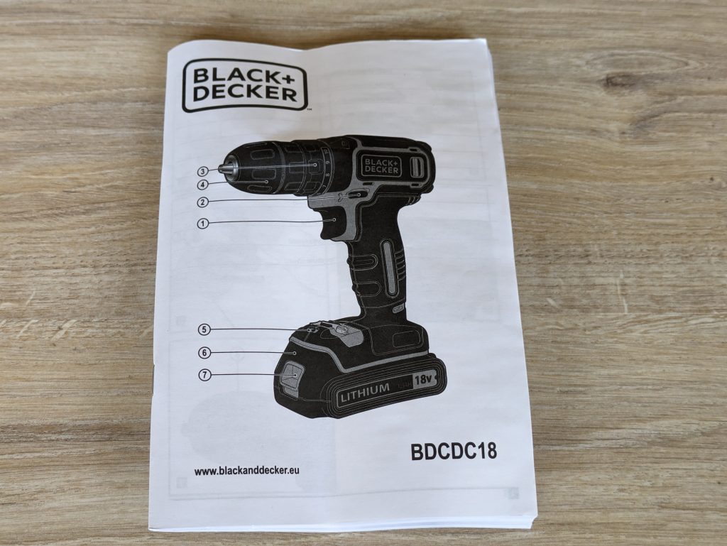 Anleitung des Black+Decker ‎BDCDC18 Akku-Bohrschraubers
