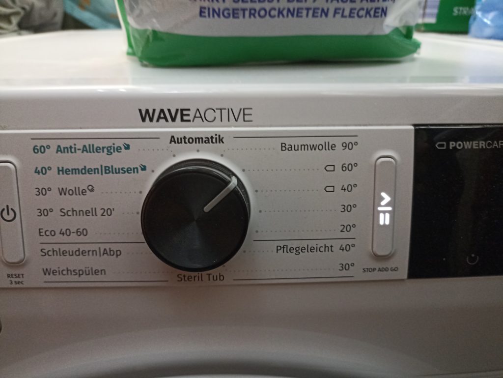 Ariel Allin1 PODS Waschmittel, Einstellung Warmwäsche 60 Grad