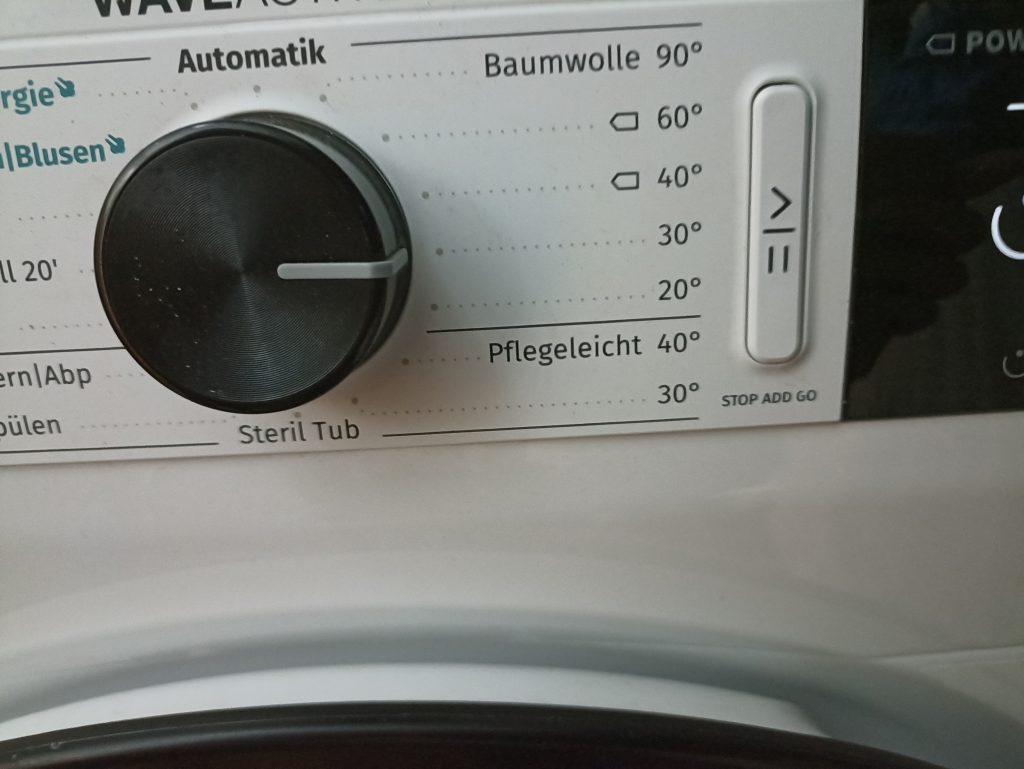 Ariel Allin1 PODS Waschmittel, Einstellung bei 30 Grad Waschtest