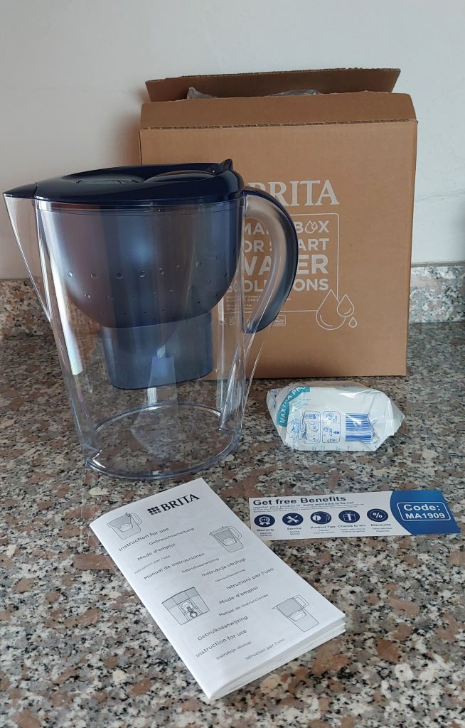 BRITA Marella XL Wasserfilter-Kanne komplett mit Zubehör
