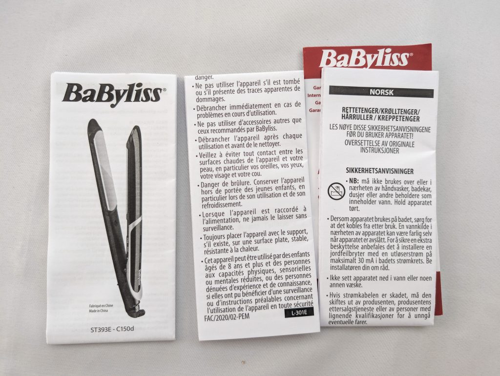 BaByliss Super Smooth 235 ST393E Glätteisen Bedienungsanleitungen
