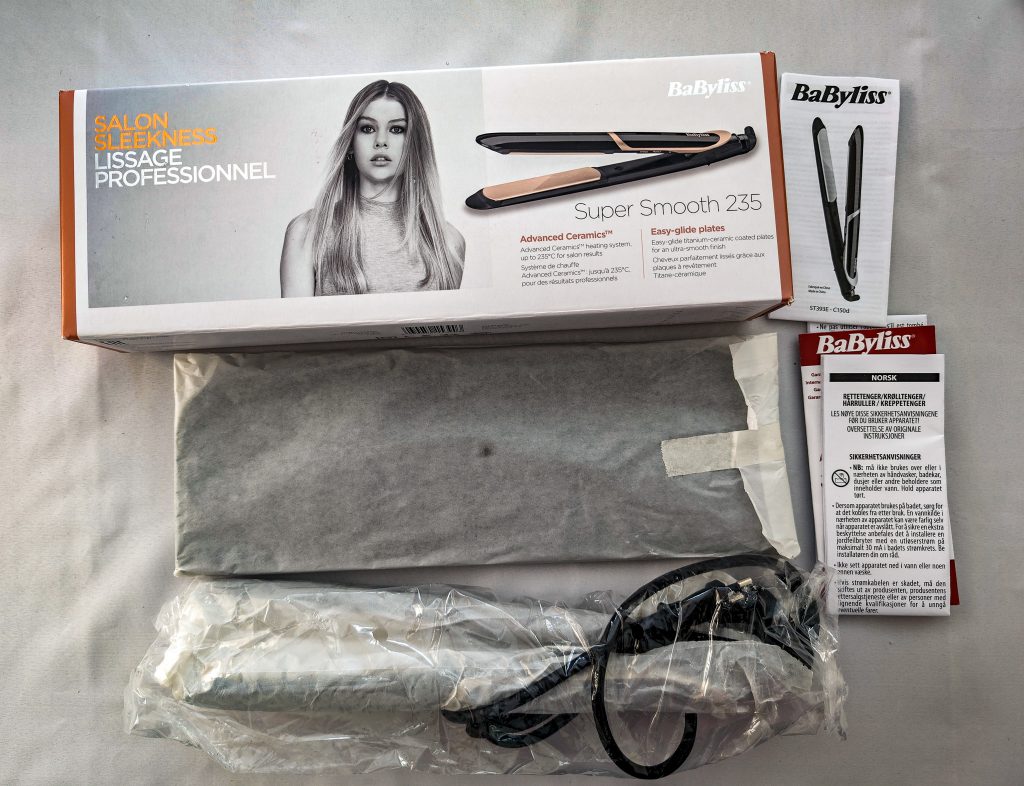BaByliss Super Smooth 235 ST393E Glätteisen Lieferumfang