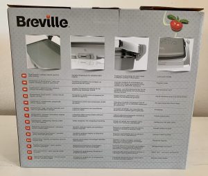 Breville VST071X Sandwichmaker im Karton von hinten