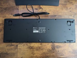 Corsair K55 RGB PRO Gaming-Tastatur von hinten