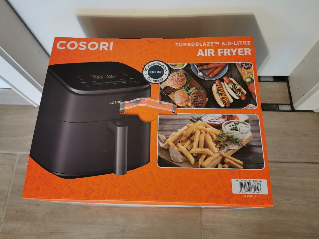 Cosori Turboblaze Heißluftfritteuse Verpackung oben