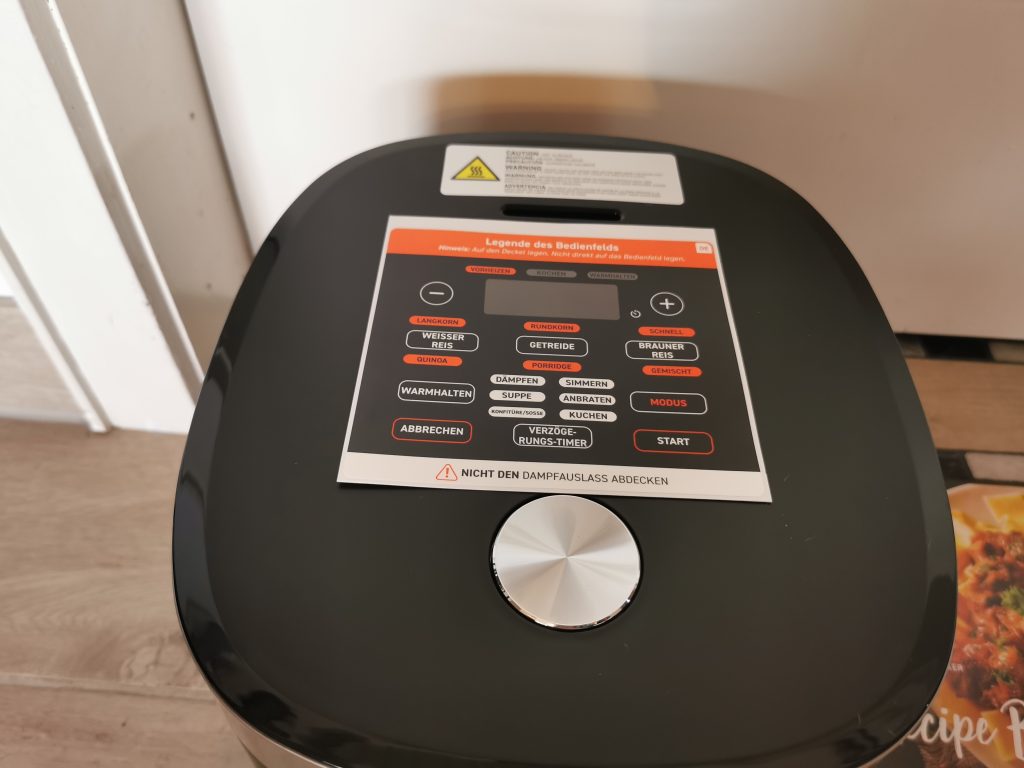 Cosori ‎CRC-R501 Reiskocher Deckelaufkleber mit Legende