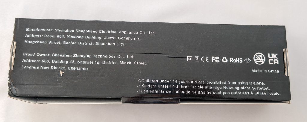 Culwad-Glätteisen Verpackung Rückseite