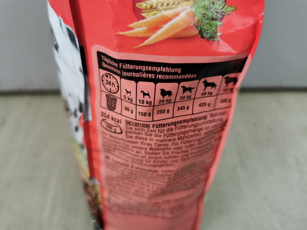 Frolic Complete Hundetrockenfutter Fütterungsempfehlung