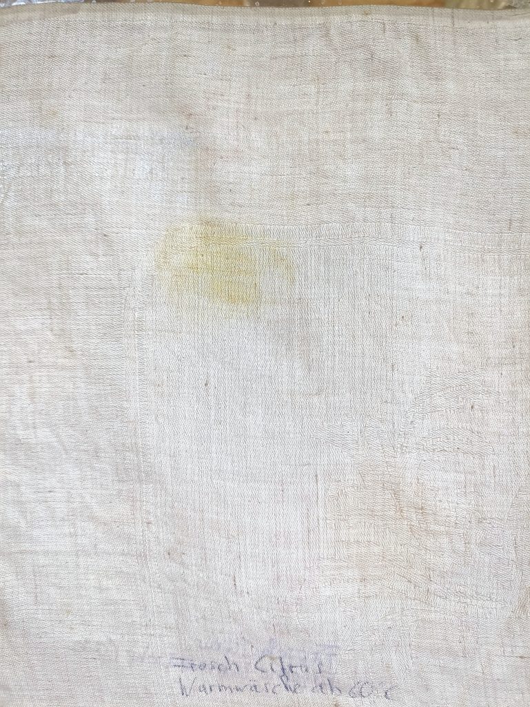 Frosch Citrus Waschmittel, Warmwäsche 60 Grad, Egebnis im Durchlicht