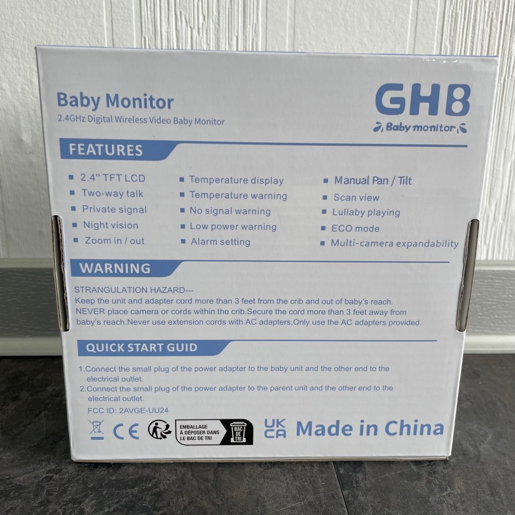 GHB Babyphone Rückseite