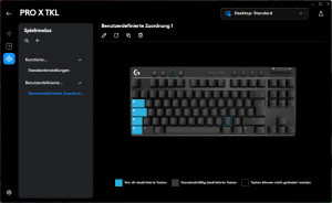 Gaming-Modus in der Software der Logitech G PRO X TKL LIGHTSPEED Gaming-Tastatur