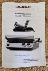 Gastroback 42537 Design BBQ Pro Kontaktgrill Bedienungsanleitung