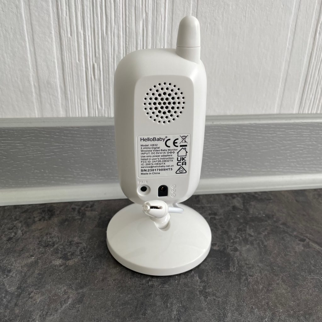 HelloBaby HB32 Babyphone Rückseite Sender
