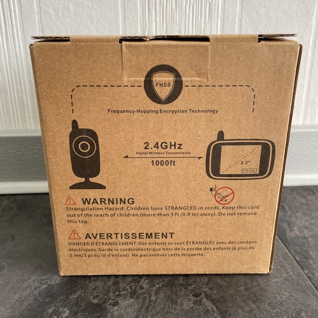 HelloBaby HB32 Babyphone Rückseite Verpackung