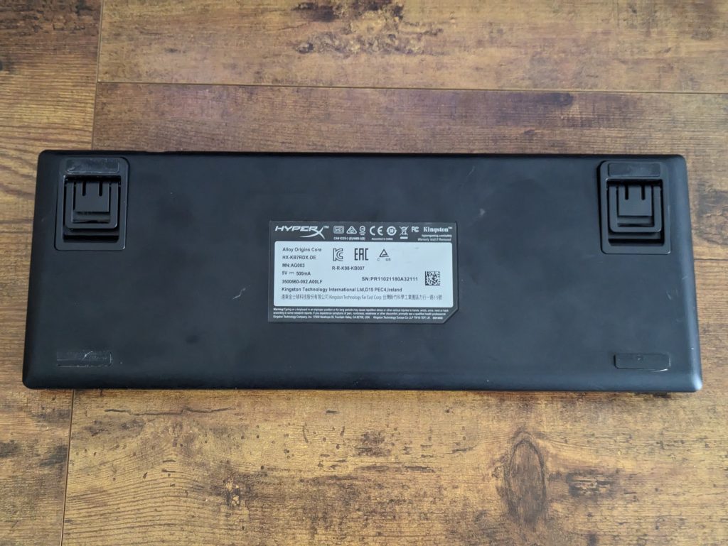 HyperX Alloy Origins Core Gaming-Tastatur von hinten