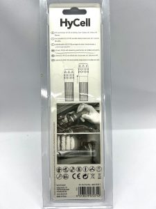 Mini-LED-Taschenlampe Zoom Flashlight von HyCell in der Verpackung