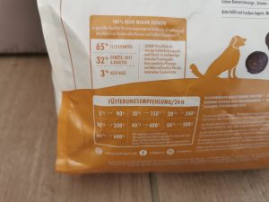 Irish Pure Adult Hundetrockenfutter Fütterungsempfehlung