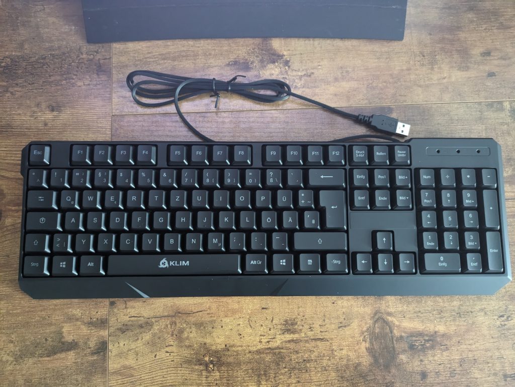 KLIM Chroma Gaming-Tastatur von oben