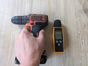 Lautstärke des Black+Decker ‎BDCDC18 Akku-Bohrschraubers