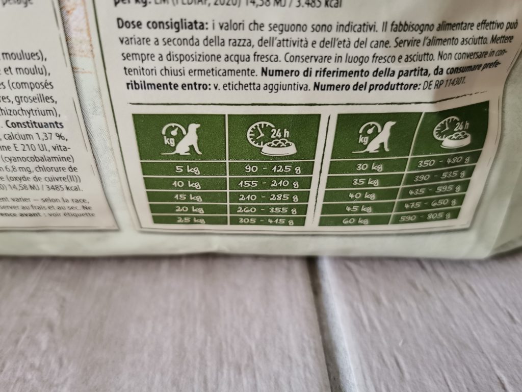 Lukullus Veggie Hundetrockenfutter Fütterungsempfehlung