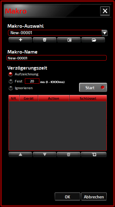 Makros der Software der AOC Agon AGM700 Gaming-Maus