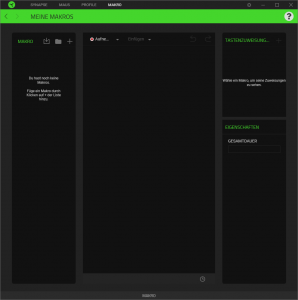 Makros der Software der Razer Deathadder V3 Pro Gaming-Maus