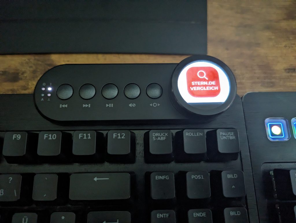 Media-Dock der Mountain Everest Max Gaming-Tastatur