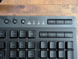 Medientasten der Corsair K55 RGB PRO Gaming-Tastatur