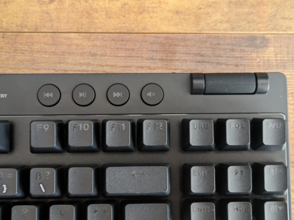 Medientasten der Logitech G PRO X TKL LIGHTSPEED Gaming-Tastatur