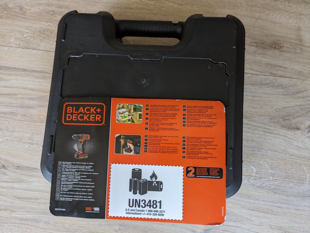 Koffer des des Black+Decker ‎BDCDC18 Akku-Bohrschraubers