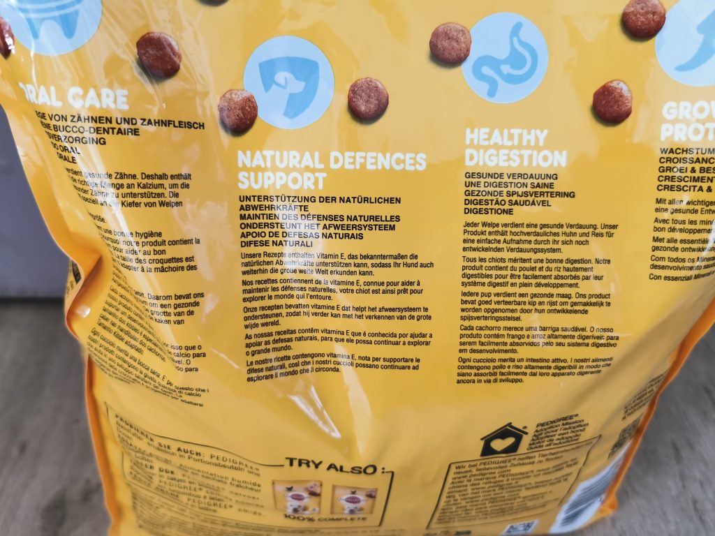 Pedigree Vital Protection Junior Hundetrockenfutter Beutel Detail