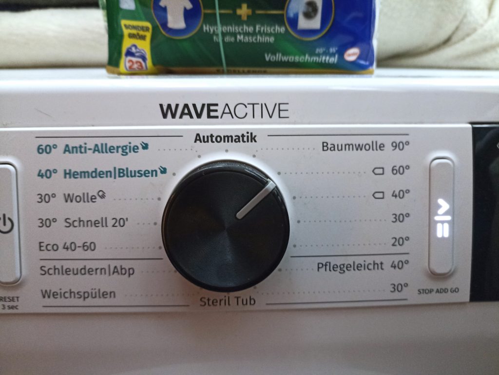 Persil Universal Megaperls Waschmittel, Einstellung Warmwäsche 60 Grad
