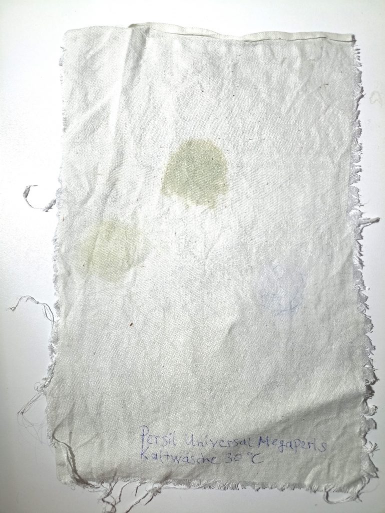 Persil Universal Megaperls Waschmittell, Ergebnis Waschtest 30 Grad