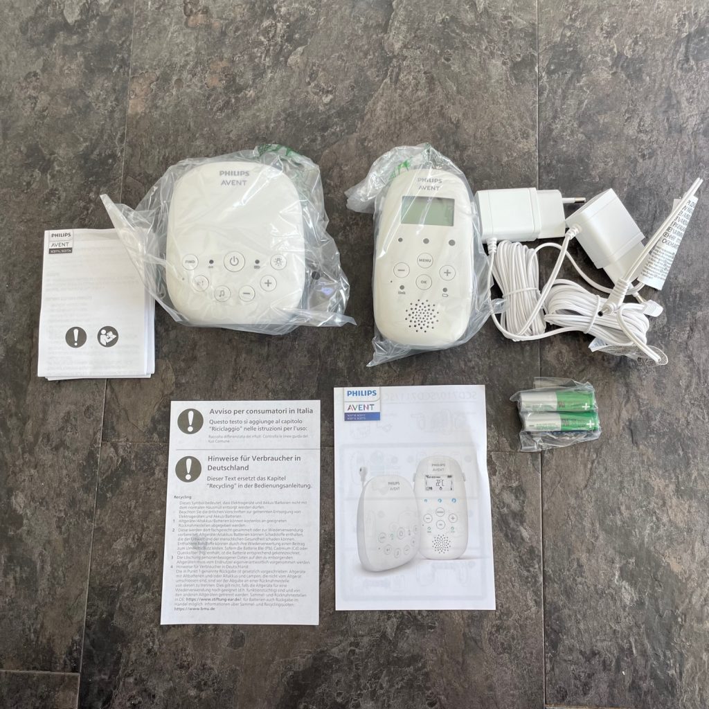 Philips Avent SCD71326 Audio-Babyphone Lieferumfang