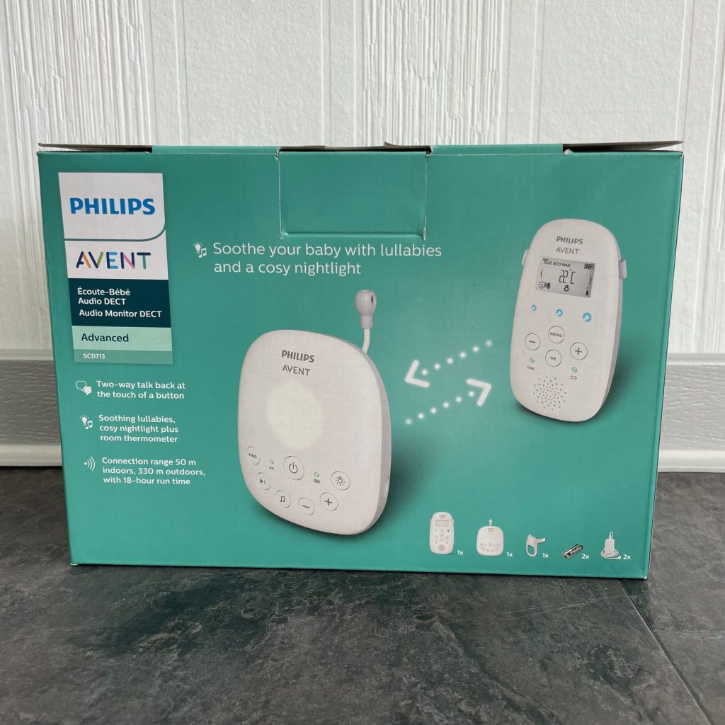 Philips Avent SCD71326 Audio-Babyphone Verpackung Rückseite