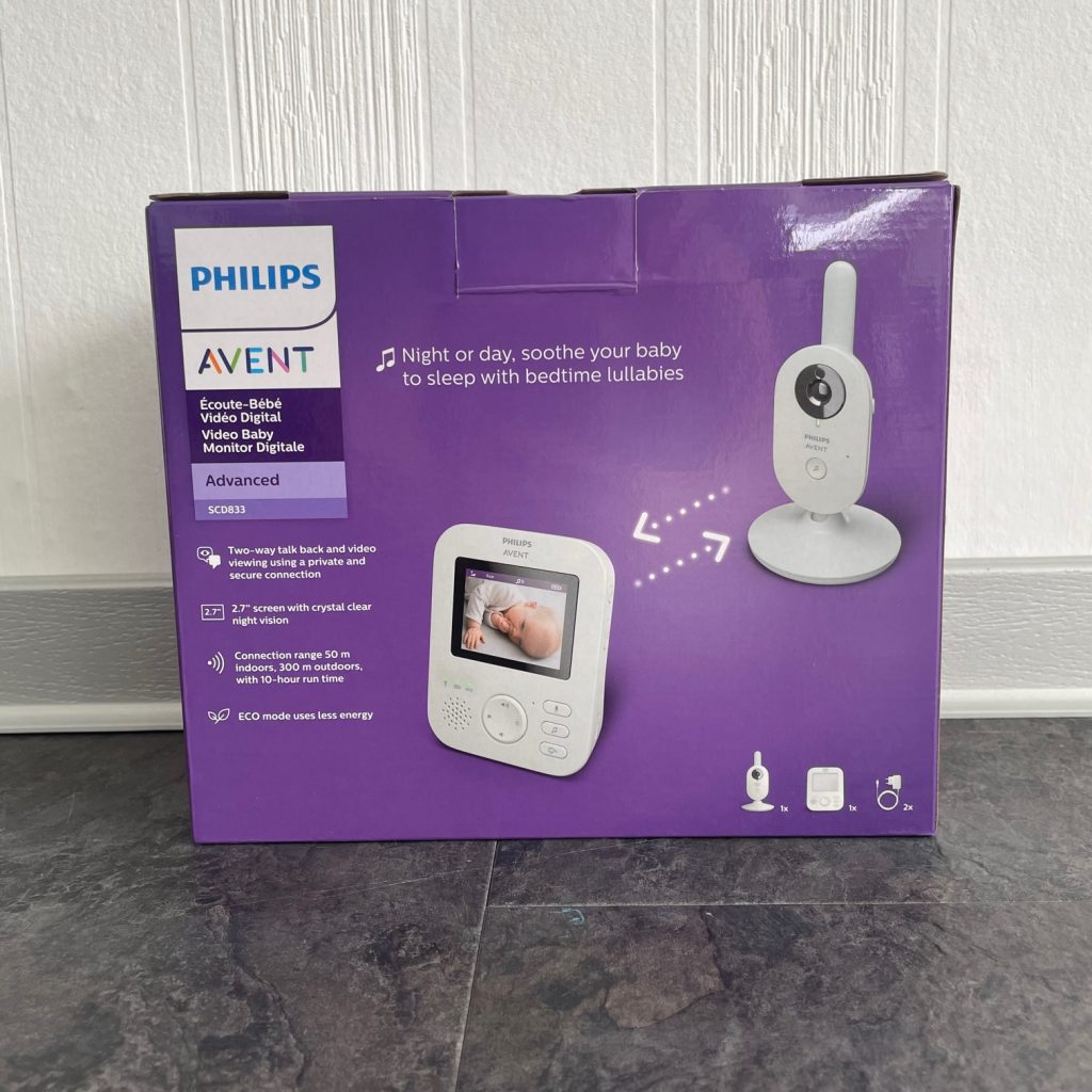 Philips Avent SCD83326 Babyphone Verpackung Rückansicht